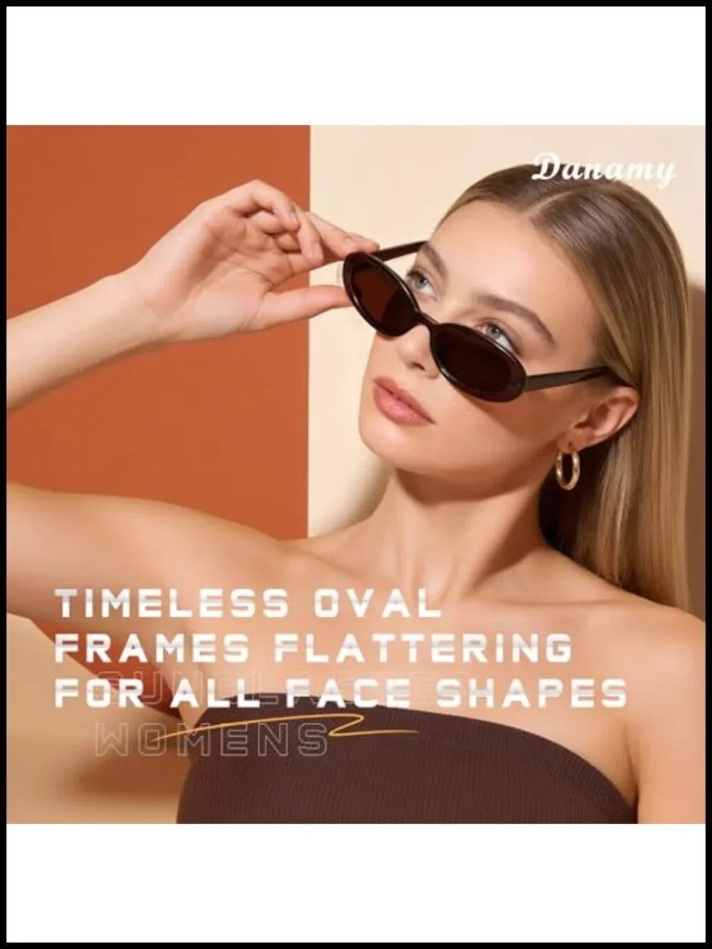 Oval Retro Vintage Sunglasses UV400 Lightweight Polycarbonate
